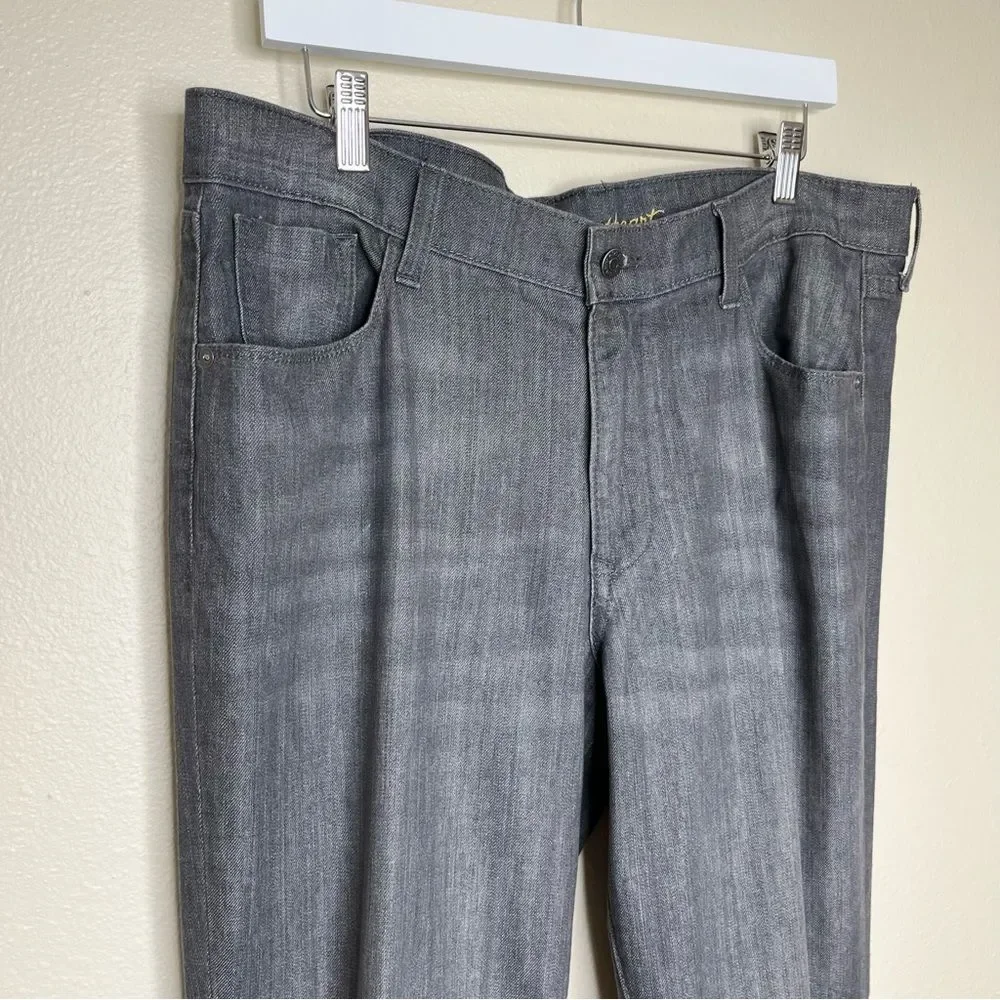 Old Navy Sweetheart Gray Five Pocket Jeans Straight Leg Women 16 Cotton Spandex
